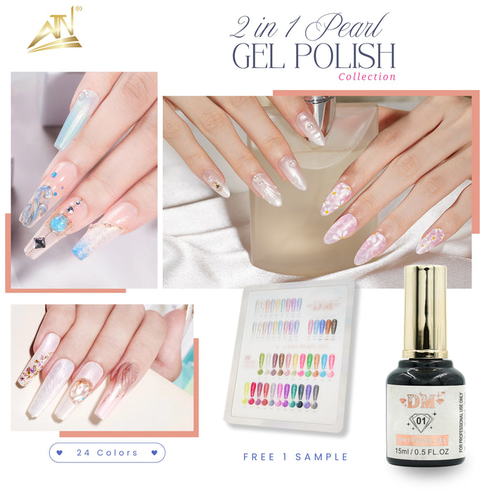 DM 2 in 1 Pearl Gel Polish Collection - 36 Colors