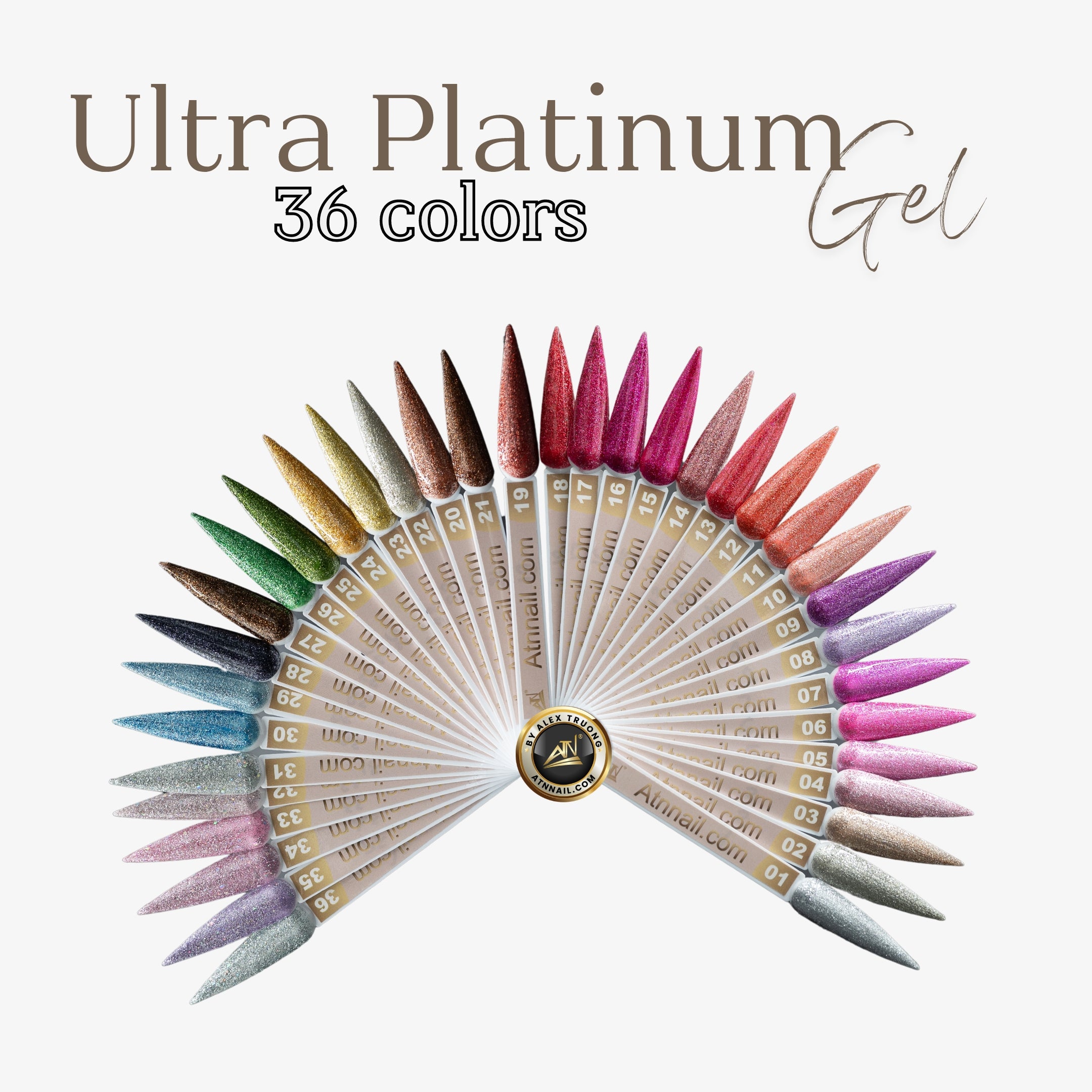 ATN Ultra Platinum Gel Polish 15 ml - Set 36 Colors