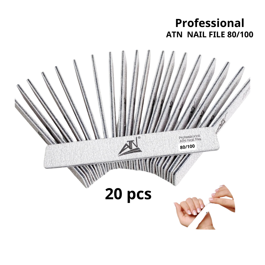 Nail File 80/100 - White (20pcs/Pack)