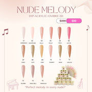 Nude Melody Acrylic Powder 2oz - Set NM 15 Colors
