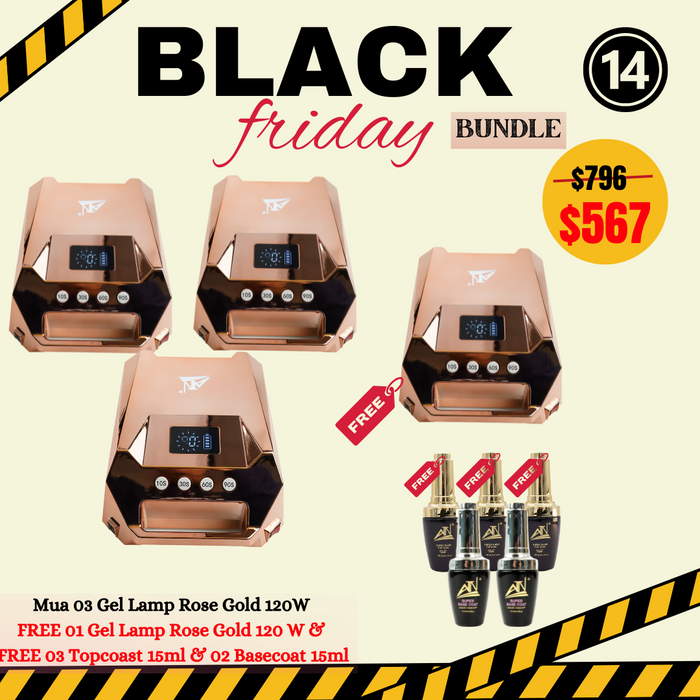 BLACK FRIDAY - Mua 3 free 1 gel lamp rose gold free (3top+2base)15ml