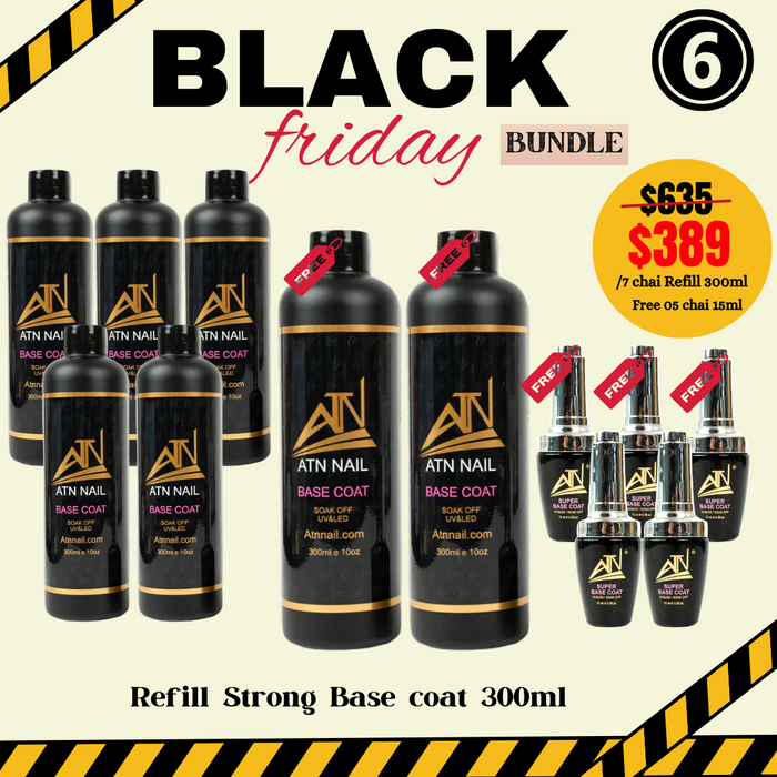 Black Friday 2024- Base coat refill- Mua 5 chai refill 300ml tang 2 chai refill Base coat 300ml+ 5 chai base coat 15ml (6)