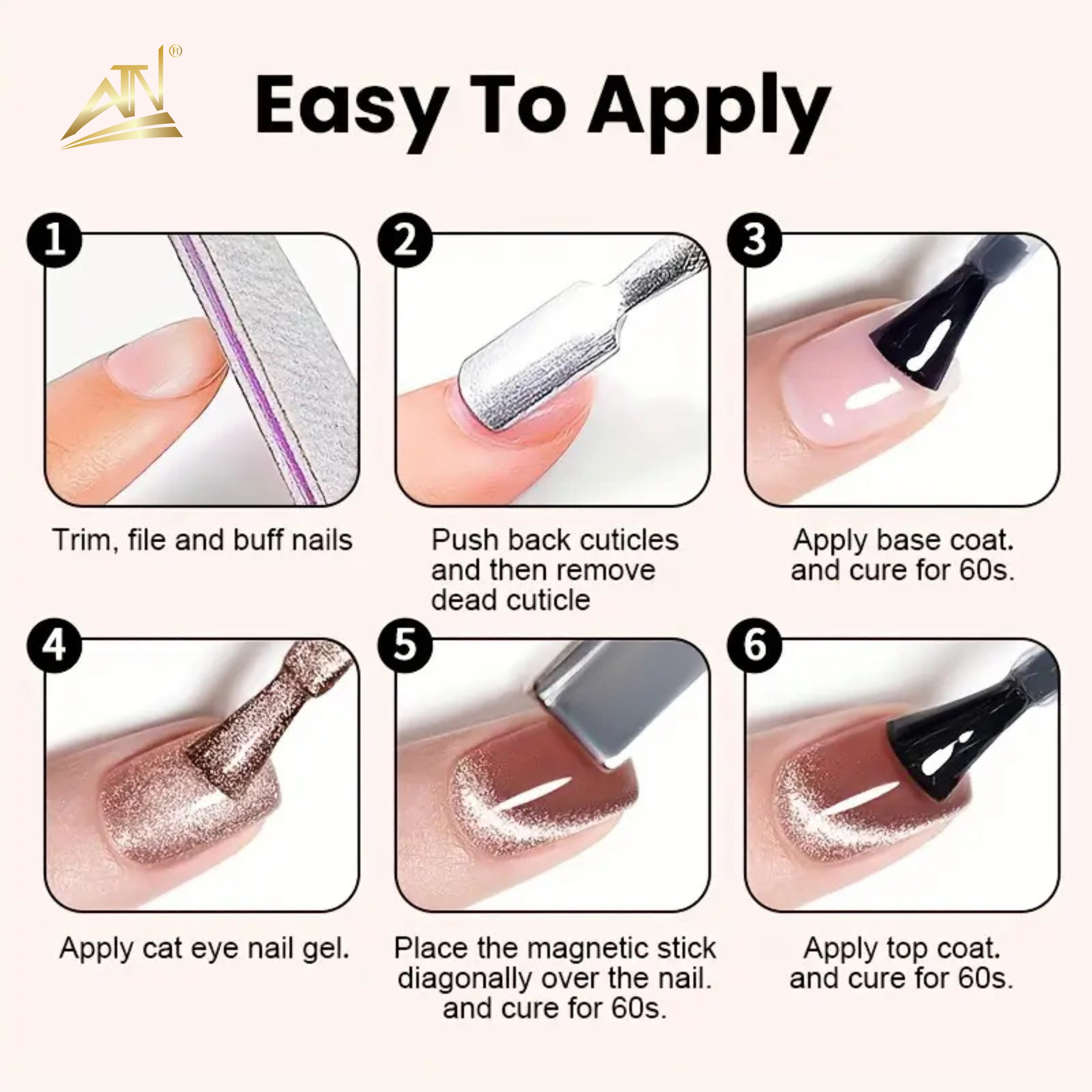 Gemstone Cat Eye Gel Polish – Set 36 Colors | DM Collection