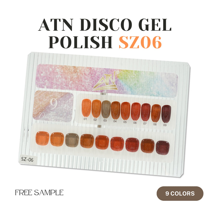 ATN DISCO GEL POLISH _ 9COLORS - SZ06 & SZ10