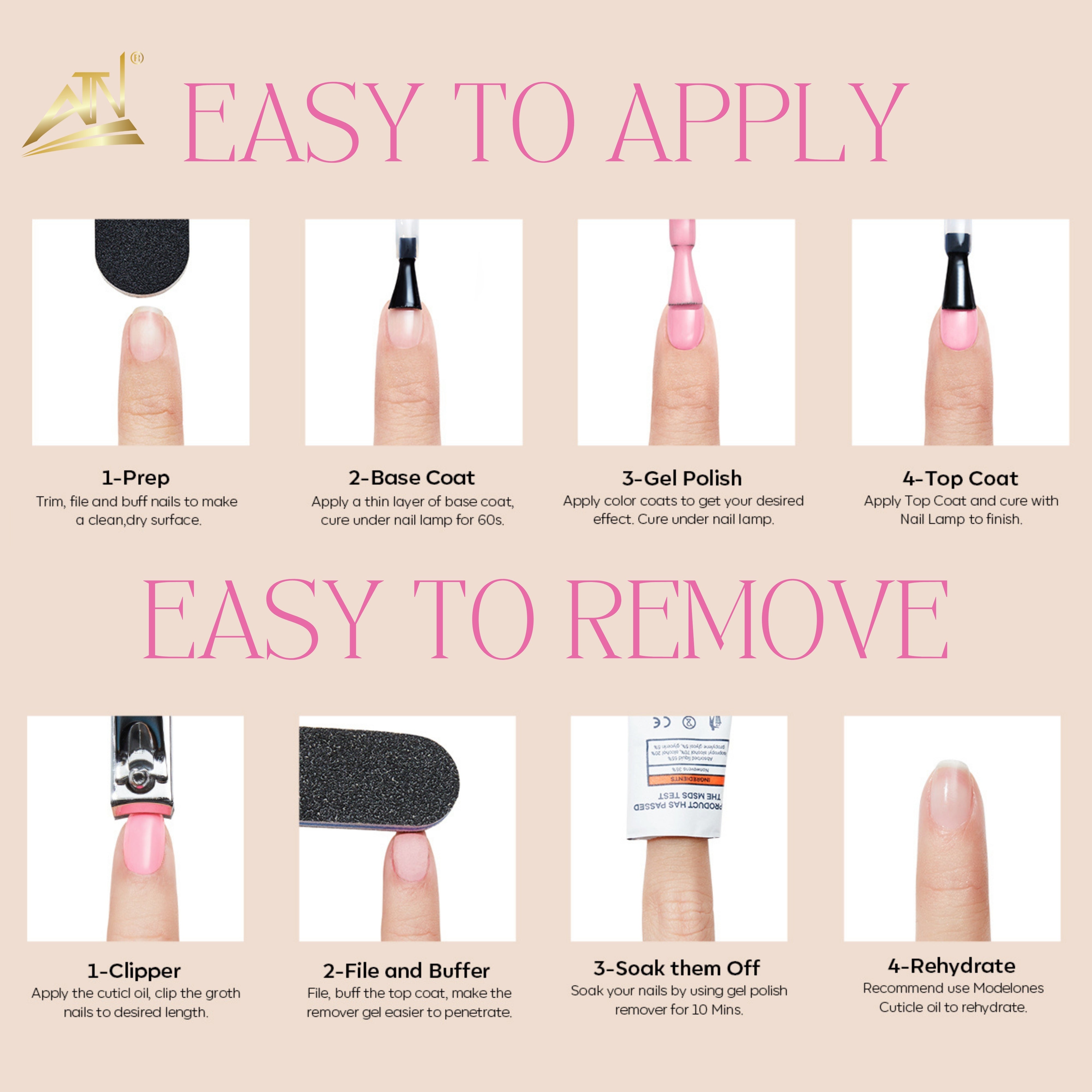 Gold Cat Eye Gel Polish - Set 24 colors | DM Collection