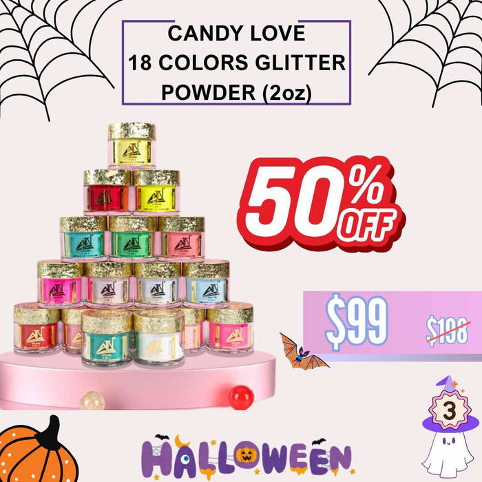 [FS1022] CANDY LOVE - 18 GLITTER POWDER COLORS - 50% OFF
