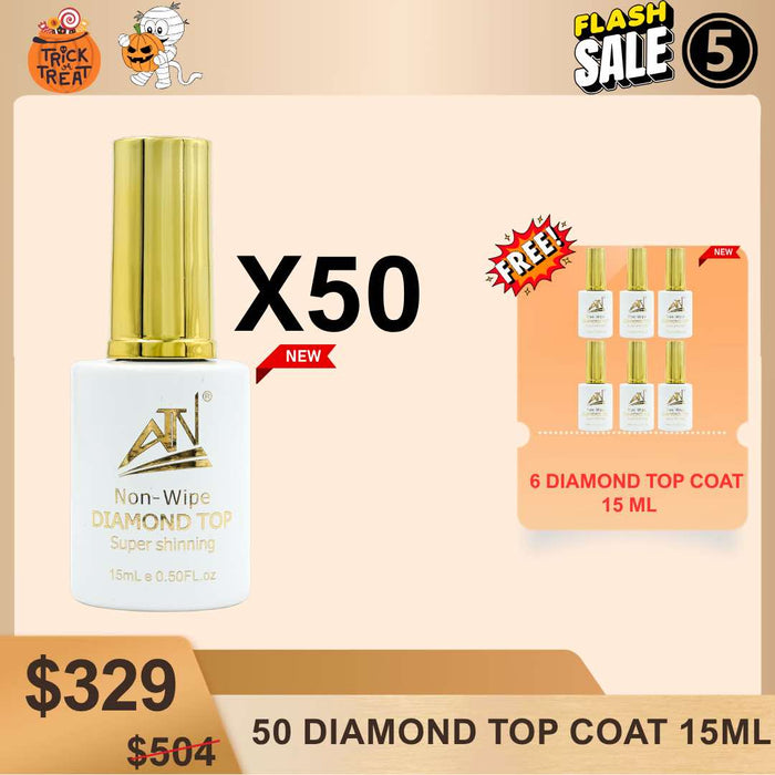 [FS1028] DEAL 05 - BUY 50 DIAMOND TOP COAT 15ML GET 6 FOR FREE