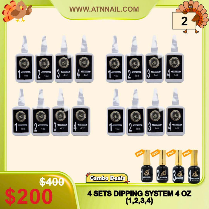 [FS1104] Dipping System - 4 Sets 4oz + 1 Set 15ml