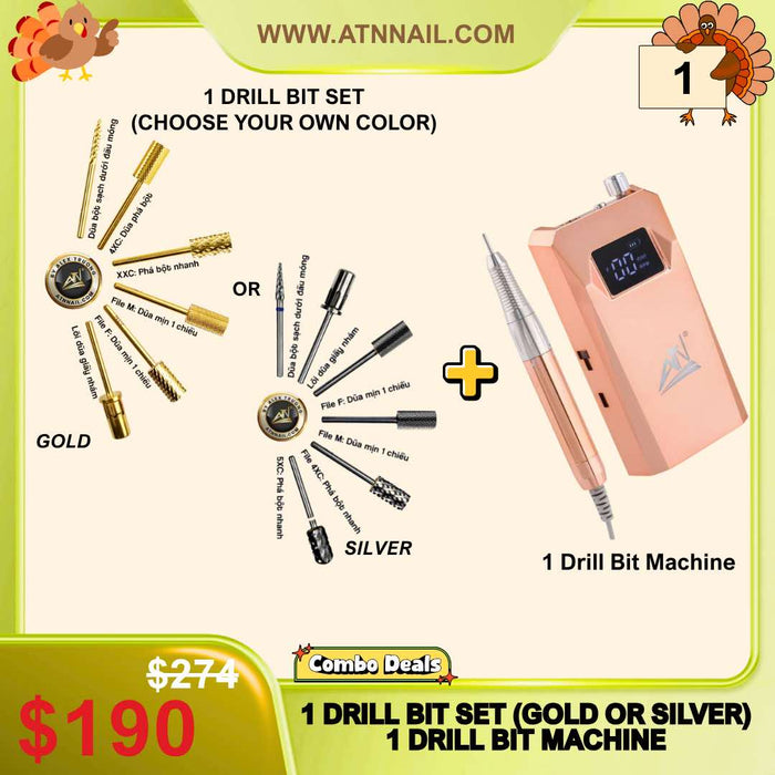 [FS1104] 1 DRILL BIT SET + 1 DRILL BIT MACHINE