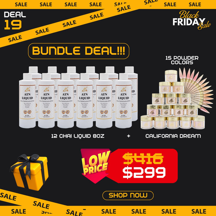 BLACK FRIDAY 2025 [19] - BUNDLE 12 CHAI LIQUID 8OZ + 1 SET CALIFORNIA DREAM 15 COLORS
