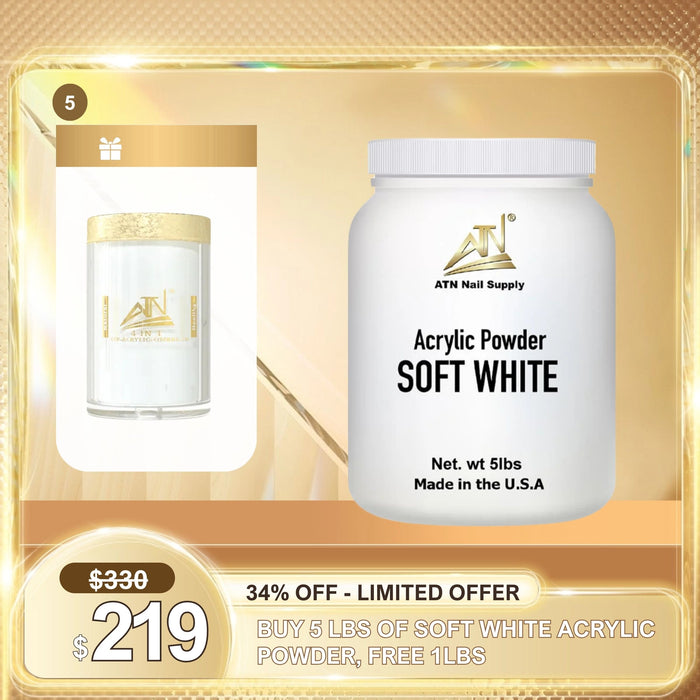 FS0926 - Buy 5 lbs of Soft White Acrylic Powder, Free 1lbs