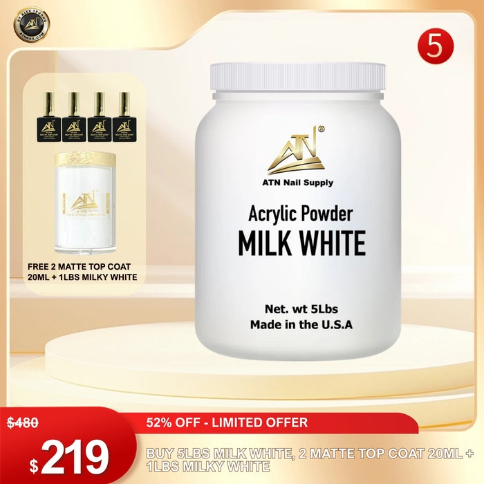 FS0909 – Buy 5lbs Milk White, Get 2 Matte Top + 1lbs Milky White Free