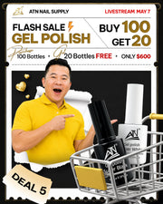 DEAL 5 - BUY 100 GEL POLISH BLACK/ WHITE - FREE 20