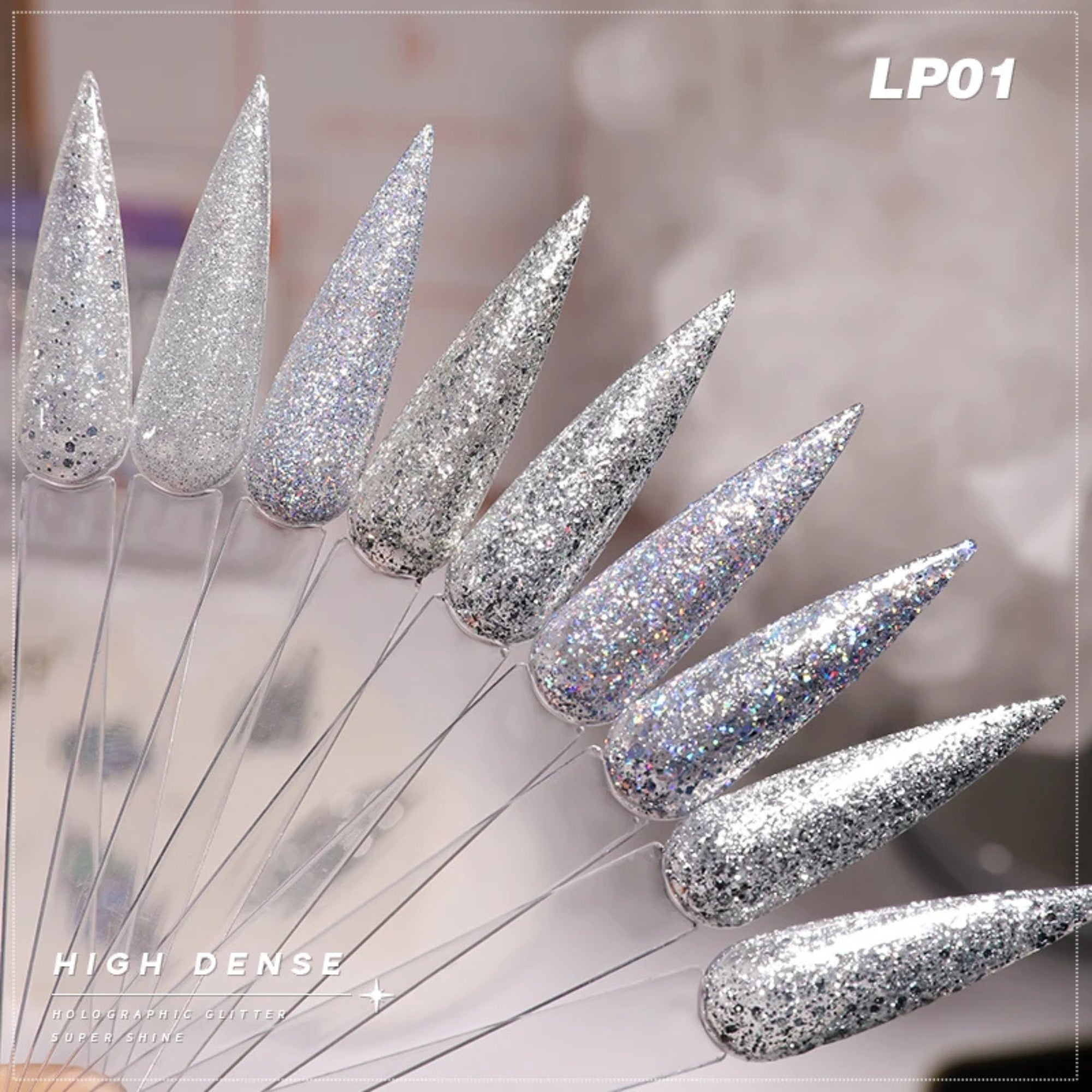 ATN Holographic Glitter Gel Polish - Set 9 Colors