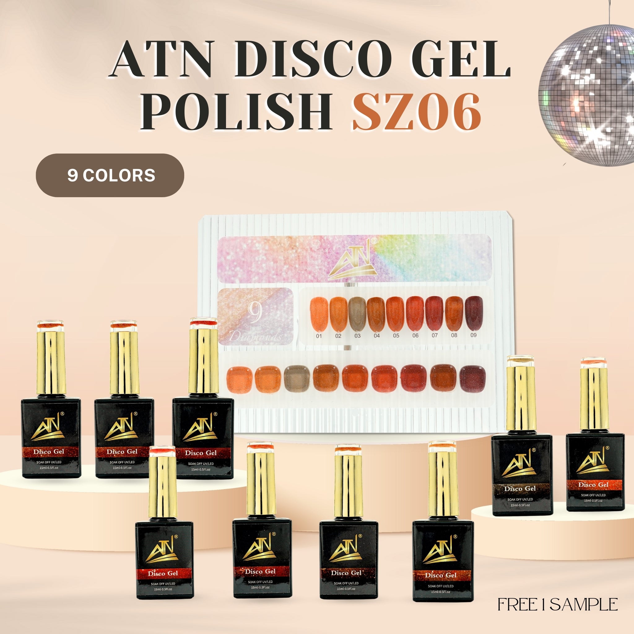SƠN GEL DISCO ATN _ 9 MÀU - SZ06 &amp; SZ10