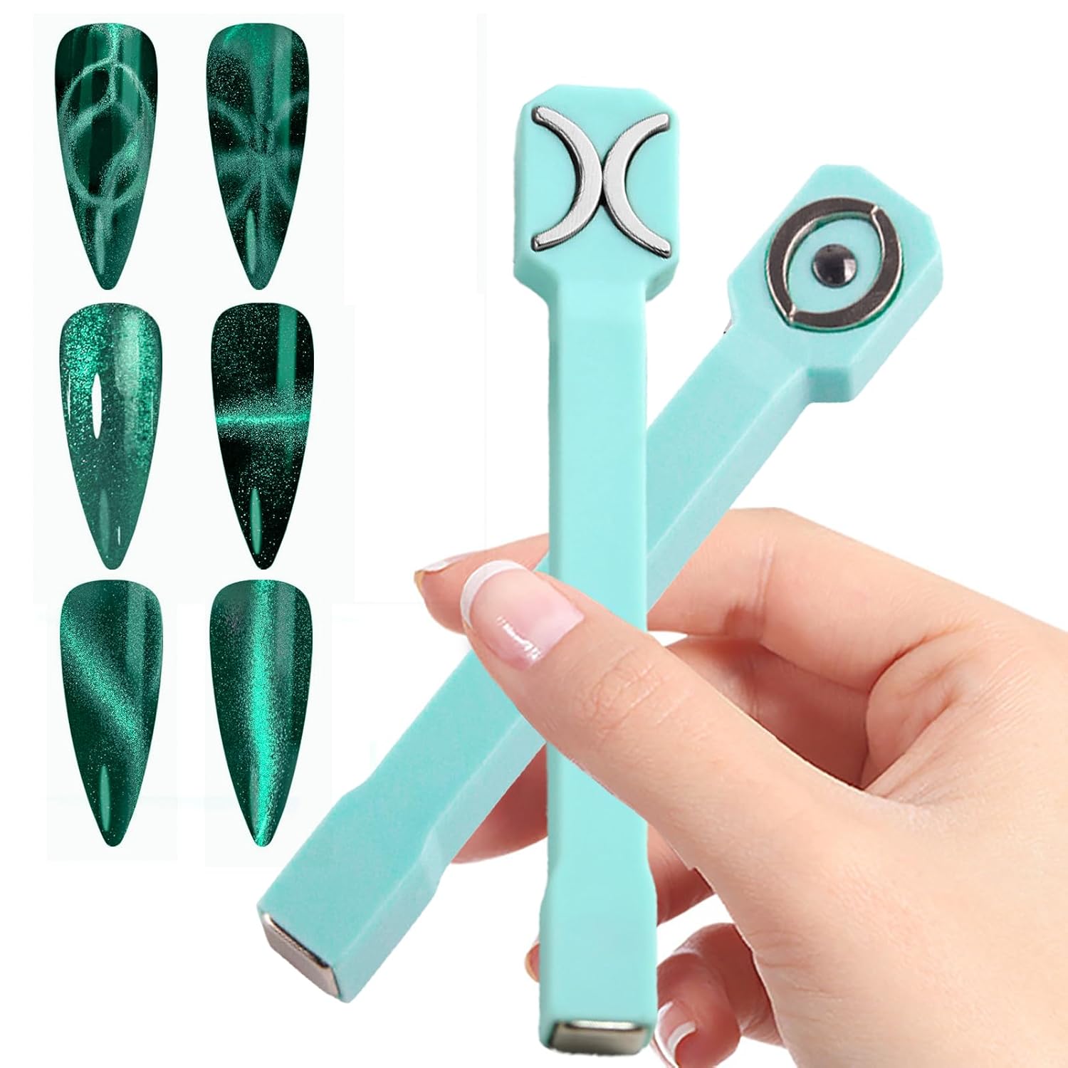 3 in 1 Nail Magnet Tool Cat Eye 3D Nails Art Cat Eye Gel Nail Polish Magnet Multi-Function