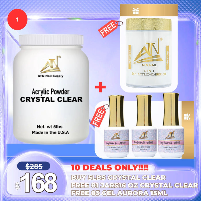 FS0930 - Bundle 5lbs & 16oz Crystal Clear + 3 Aurora Gel