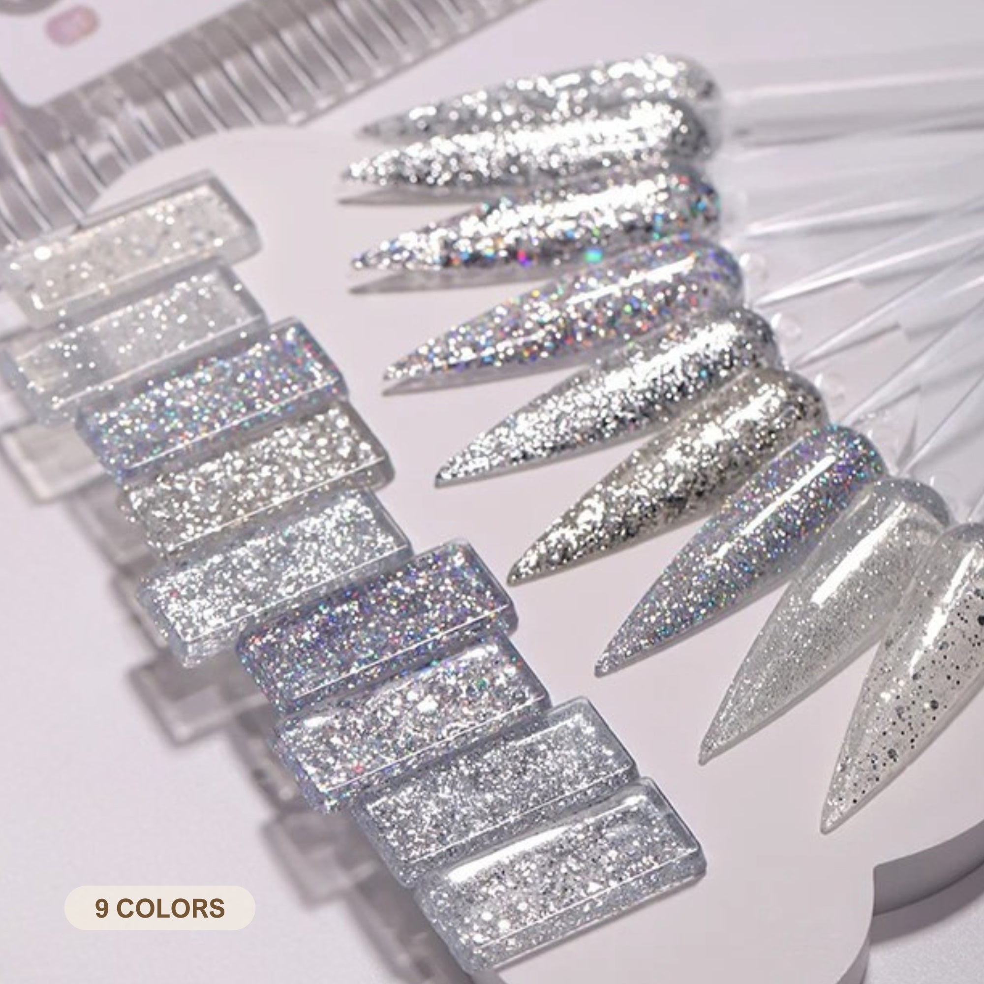 ATN Holographic Glitter Gel Polish - Set 9 Colors