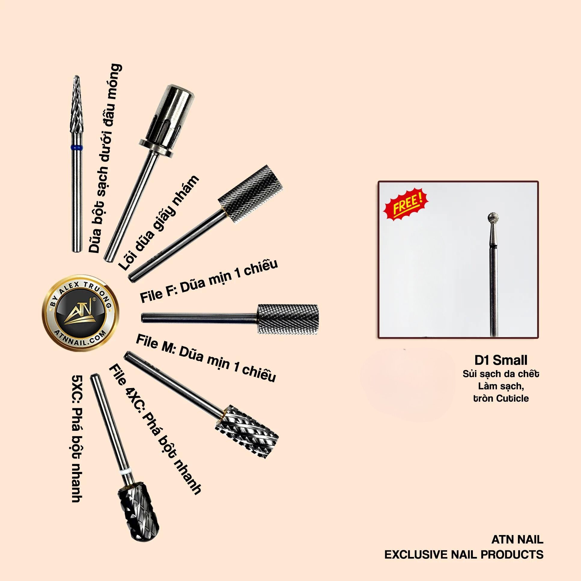Drill Bit - Set 6pcs Silver