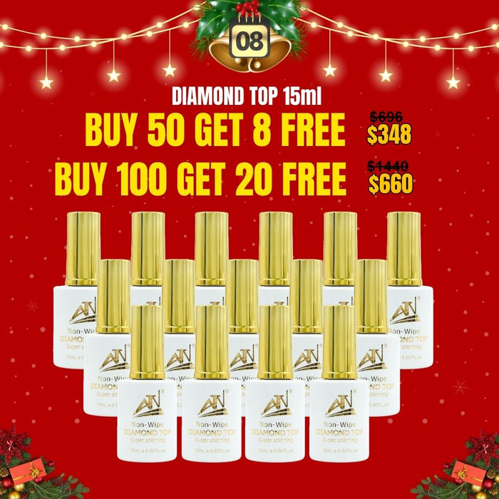 New Diamond Top Coat 15ml | Buy 50 Get 8 Free | Buy 100 Get 20 Free
