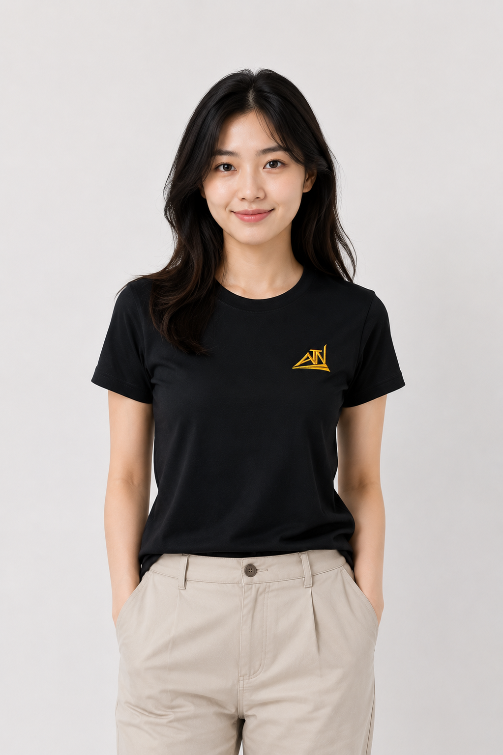 ATN Polyester 3D Embroidery Tee – Black