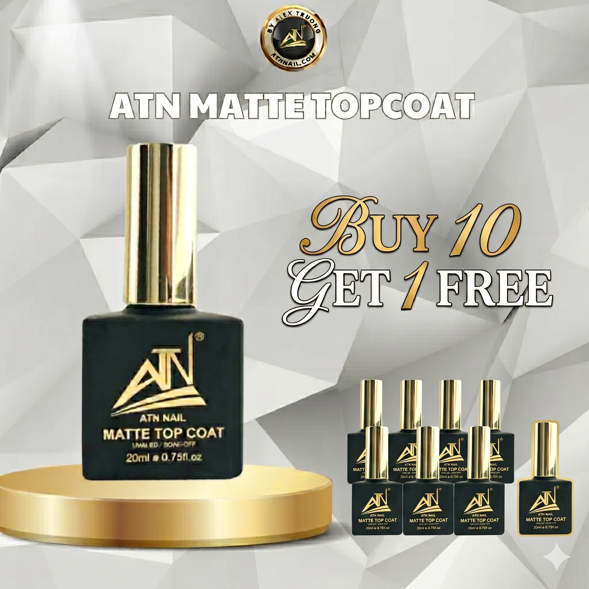 GEL - SƠN PHỦ MỜ ATN MATTE SOAK OFF 20ml