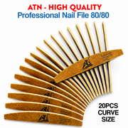 Nail File 80/80 - Yellow (20pcs/Pack)