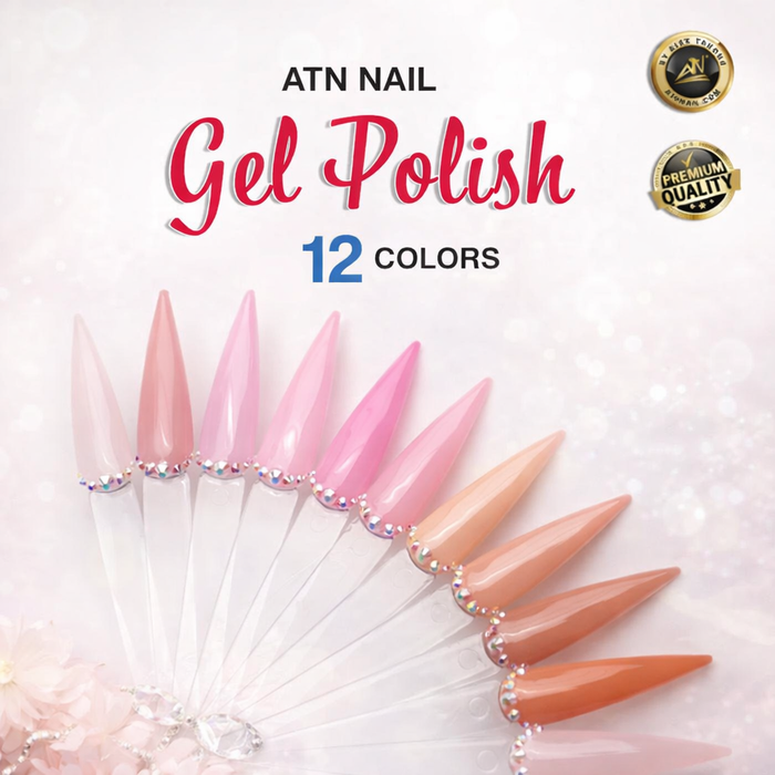 ATN GEL POLISH - 12 BEAUTIFUL NUDE COLORS