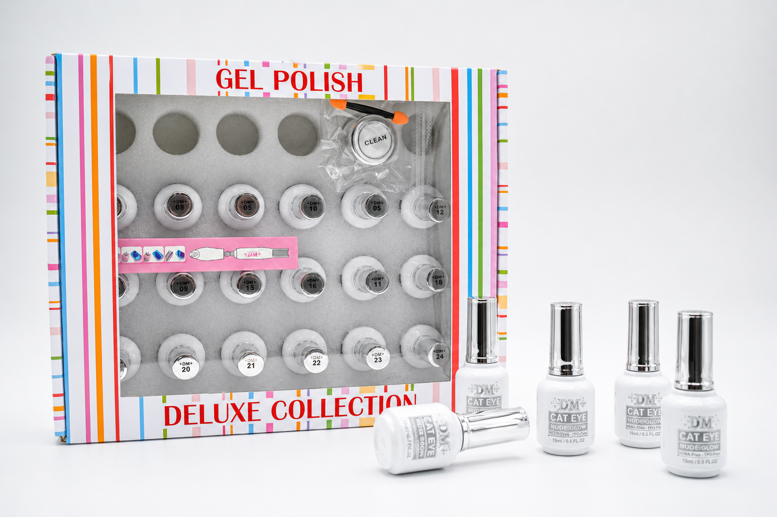 DM Cat Eye Shine Mirror Gel Polish – Set 24 Colors