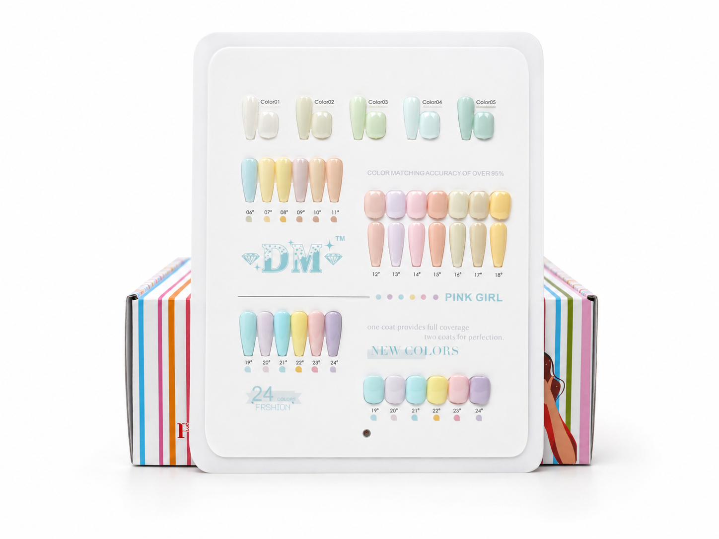 DM Pink Girl Gel Polish - Set 24 colors