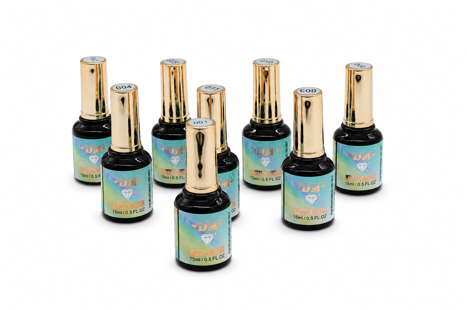 DM Pink Girl Gel Polish - Set 24 colors
