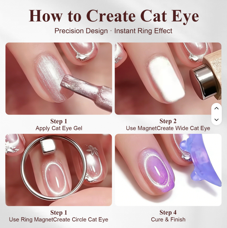 Circular Nail Magnet For Cat Eye