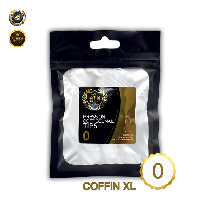 REFILL ATN GEL EXT TIP - COFFIN XL | BAG 30 PCS