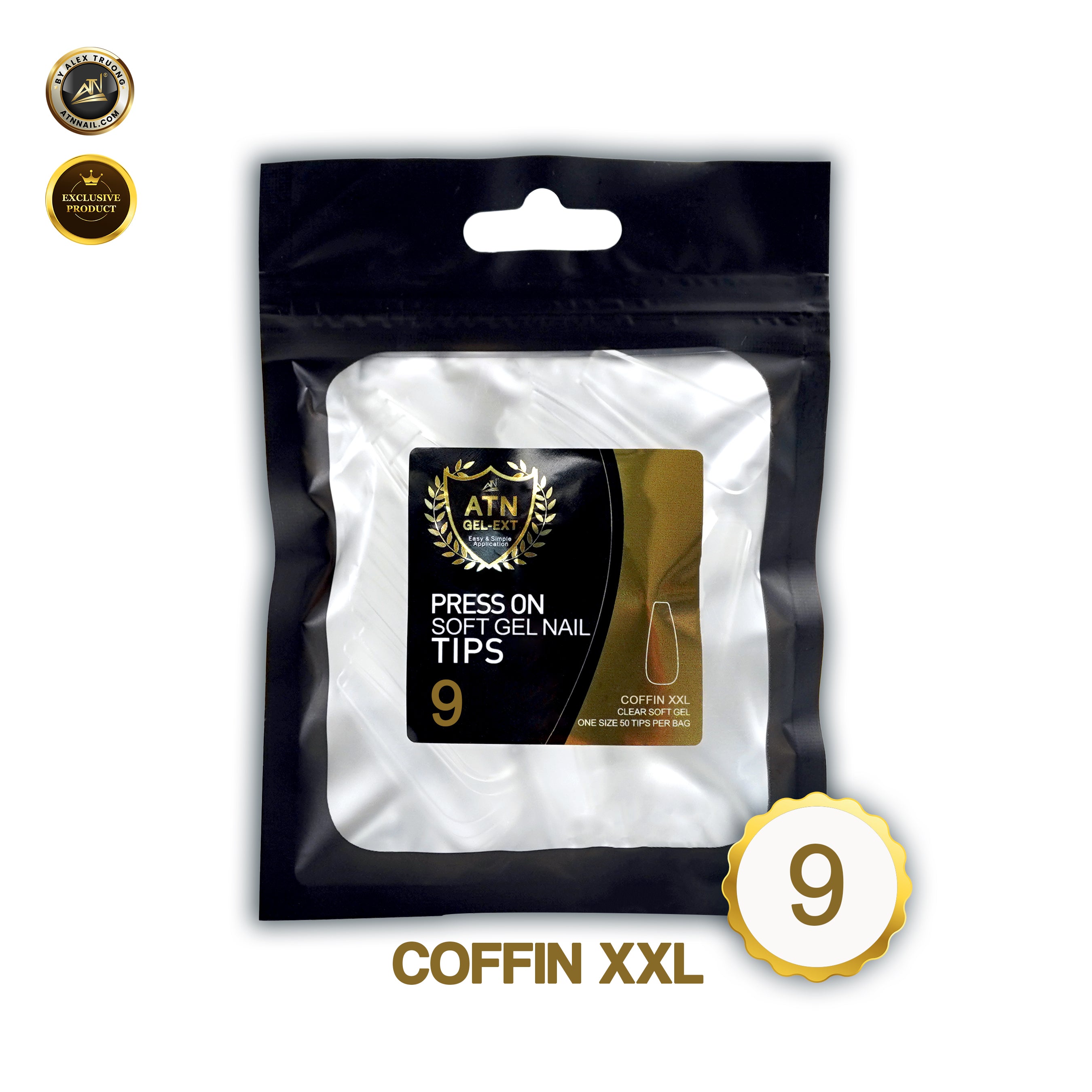 Gel X Tips- Coffin XXL | Bag 50pcs