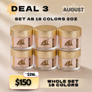DEAL 3: Alex Blooming Valley Nude Acrylic Powder – Set AB 18 Colors