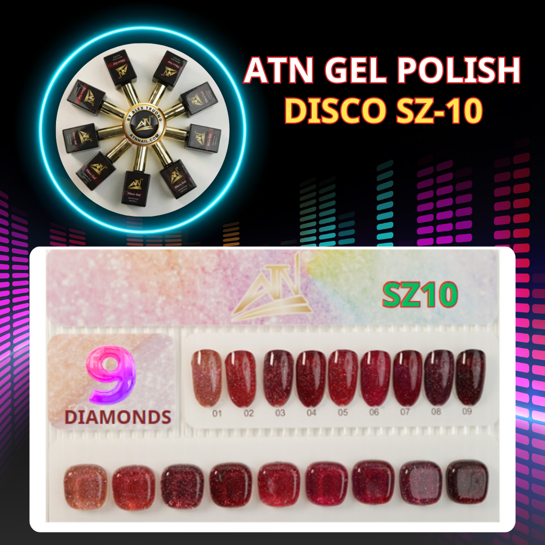 Disco Gel Polish - Set 9 Colors