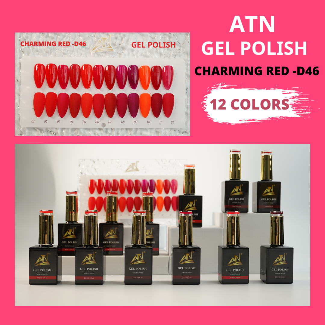 Charming Red D46 Gel - Set 12 Colors