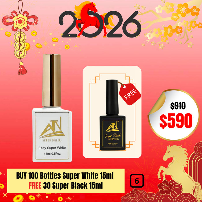 BT6: BUY 100 Bottles Super White 15ml FREE 30 Super Black 15ml