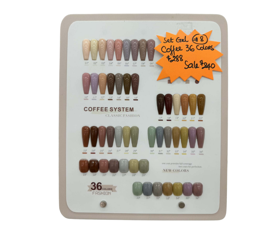 DM Coffee Holiday collection 36 colors  gel Polish