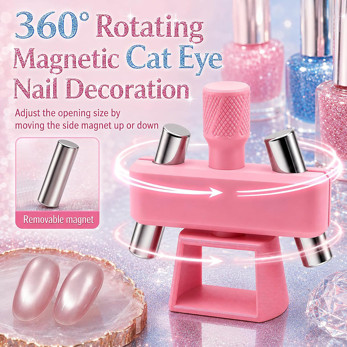 360° Rotating Magnetic Nail Art Tool
