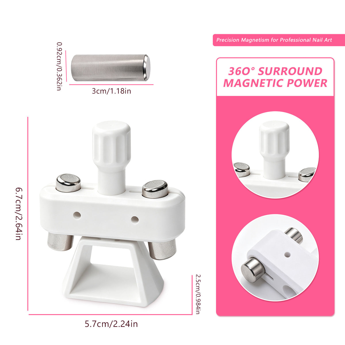 360° Rotating Magnetic Nail Art Tool
