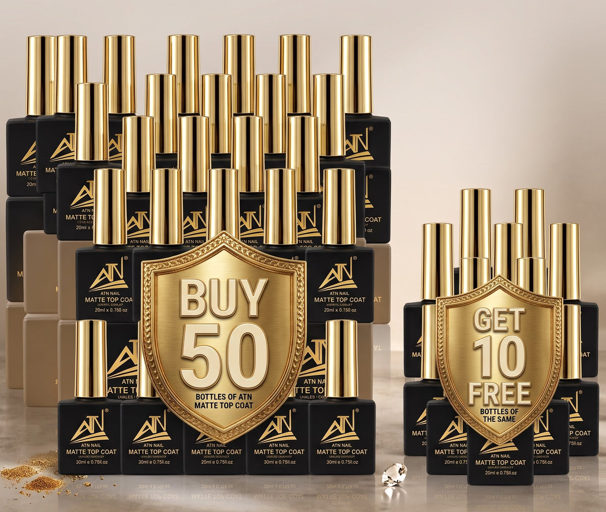GEL - SƠN PHỦ MỜ ATN MATTE SOAK OFF 20ml