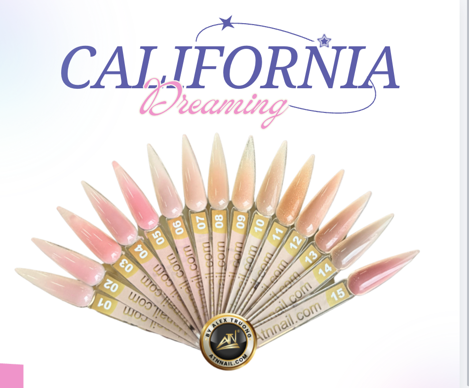 California Dream Acrylic Powder 2oz - Set CD 15 Colors