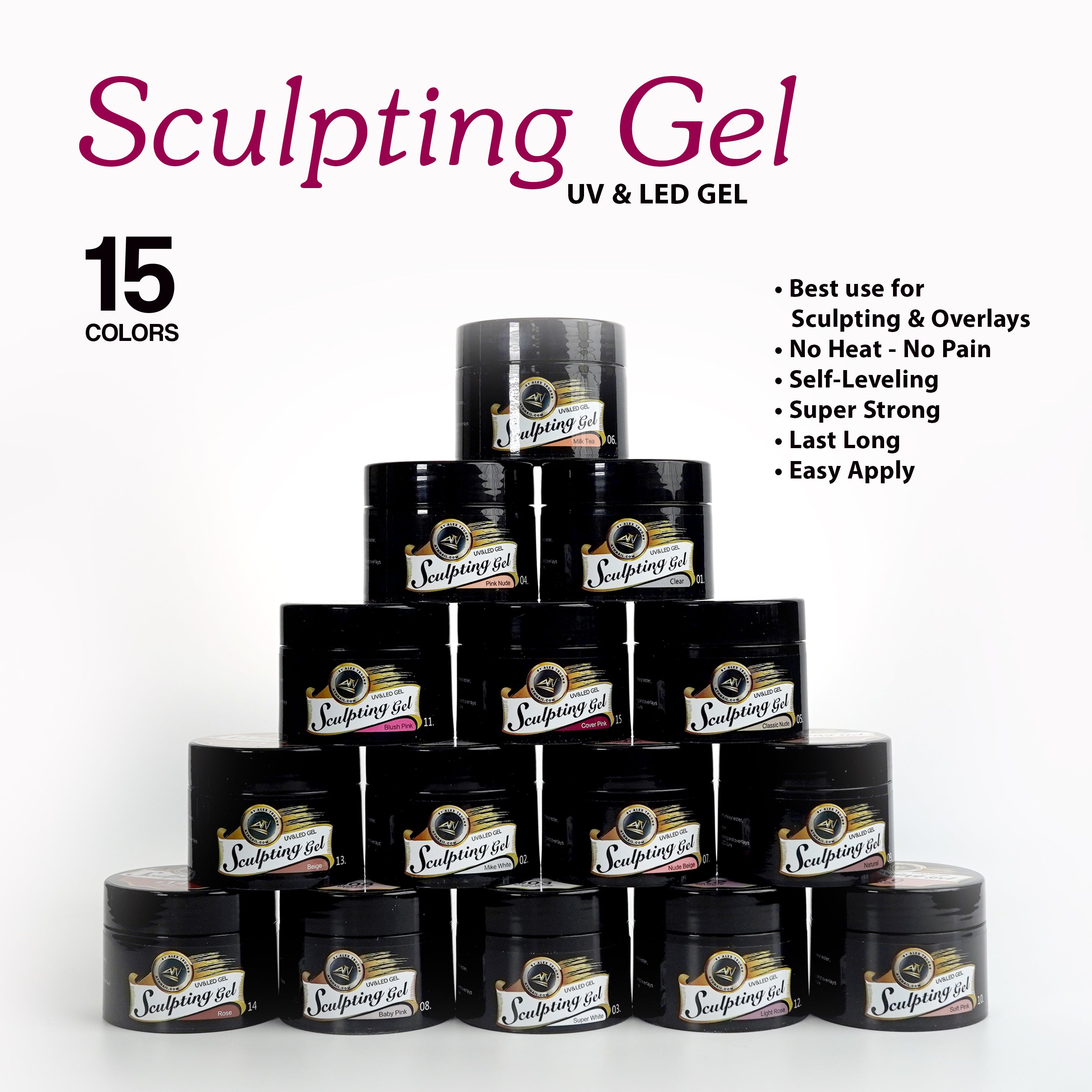 ATN SCULPTING GEL _BUILDER GEL - 15 MÀU