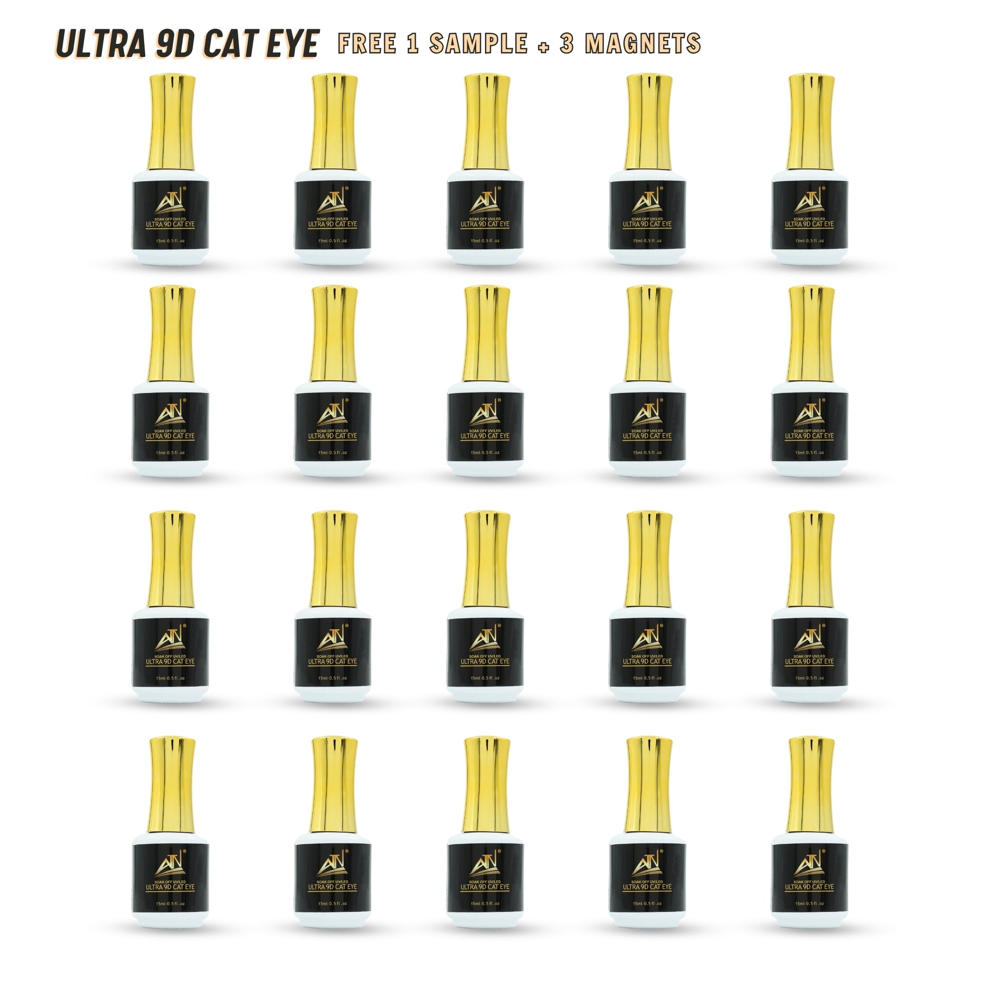 Sơn gel mắt mèo ATN ULTRA 9D 15 ml | Bộ 20 màu