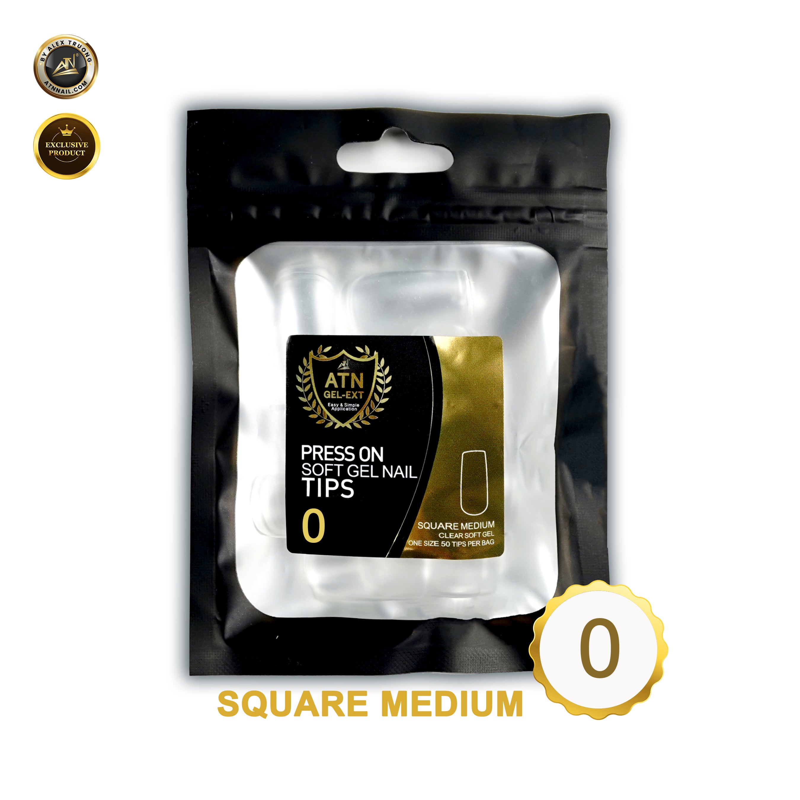 Gel X Tips - Square Medium | Bag 50pcs