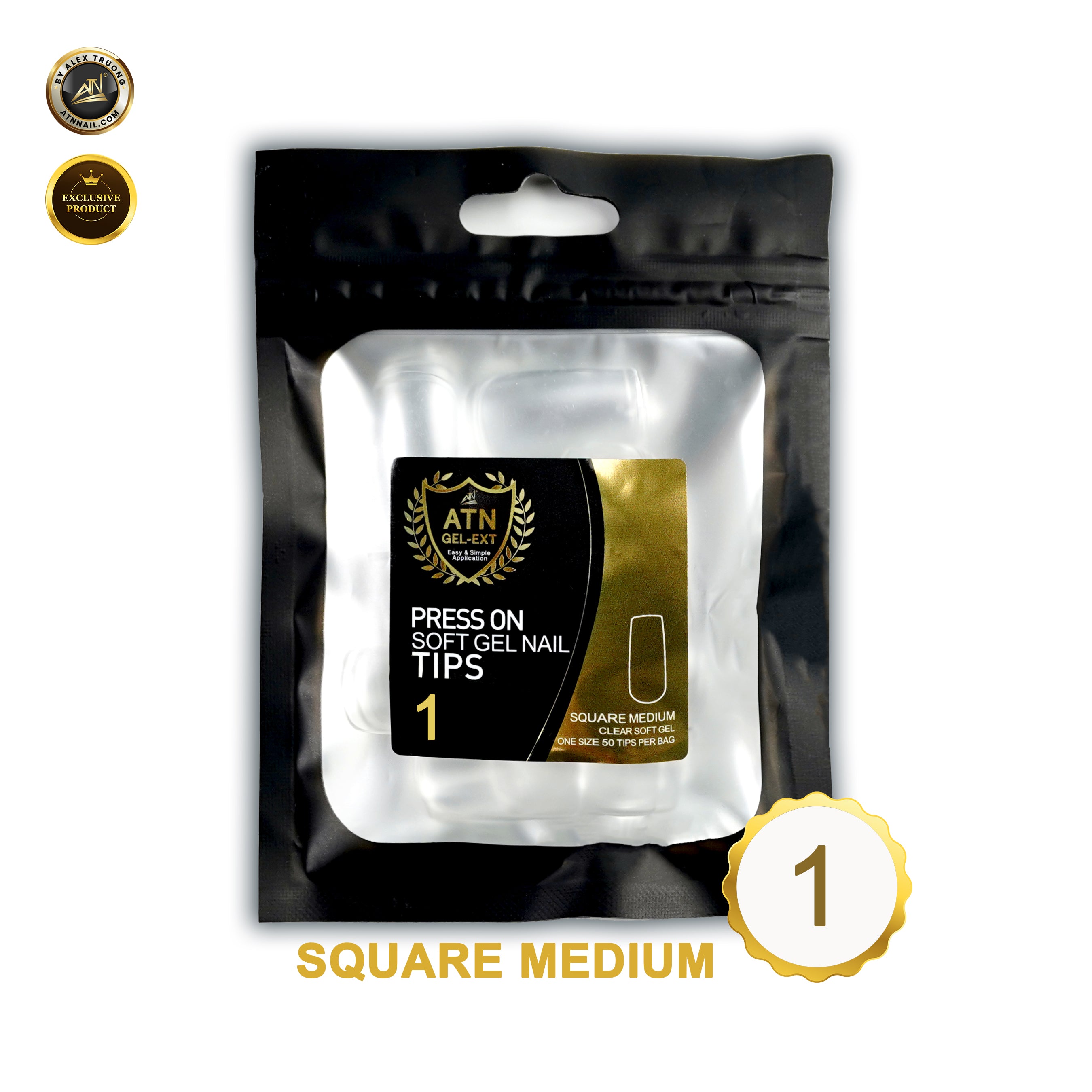 Gel X Tips - Square Medium | Bag 50pcs