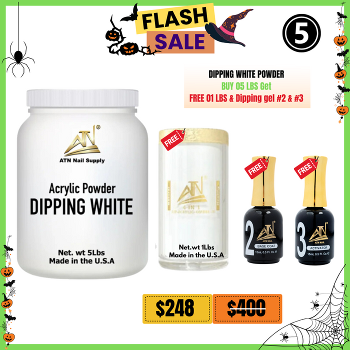 FS1023 Dipping White Powder Buy 05Lbs Free 01 Lbs and Dipping gel # 2 15ml &  Dipping Gel #3 15ml