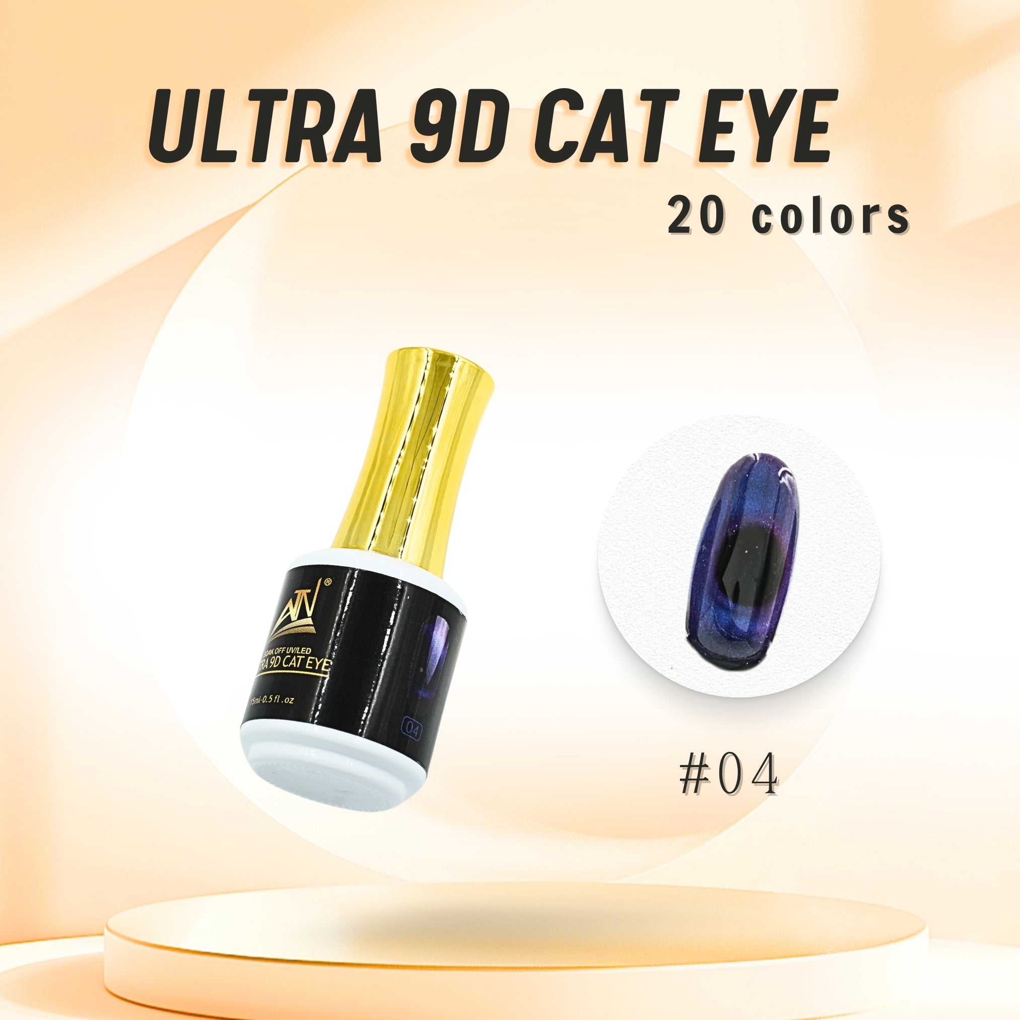 Sơn gel mắt mèo ATN ULTRA 9D 15 ml | Bộ 20 màu