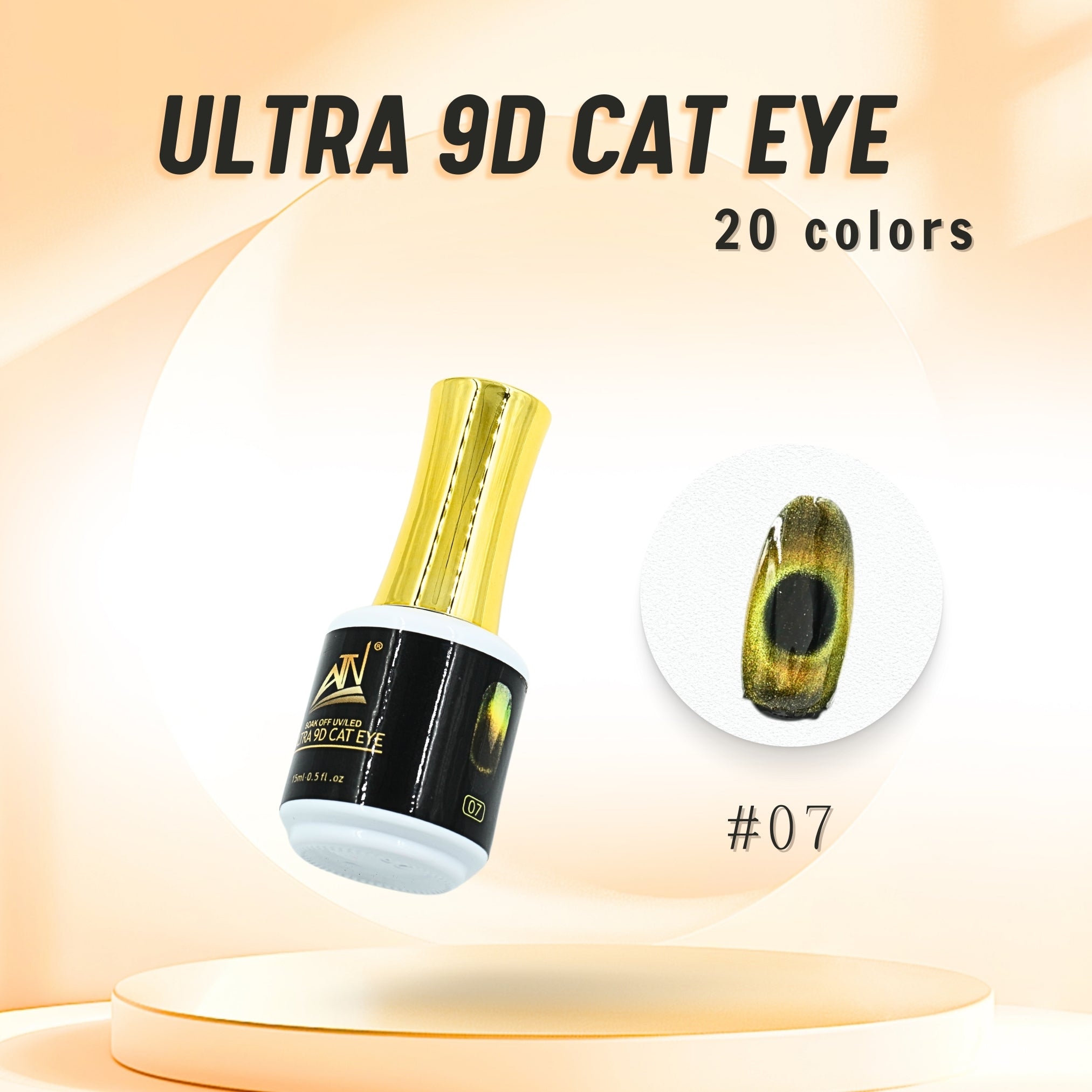 Sơn gel mắt mèo ATN ULTRA 9D 15 ml | Bộ 20 màu